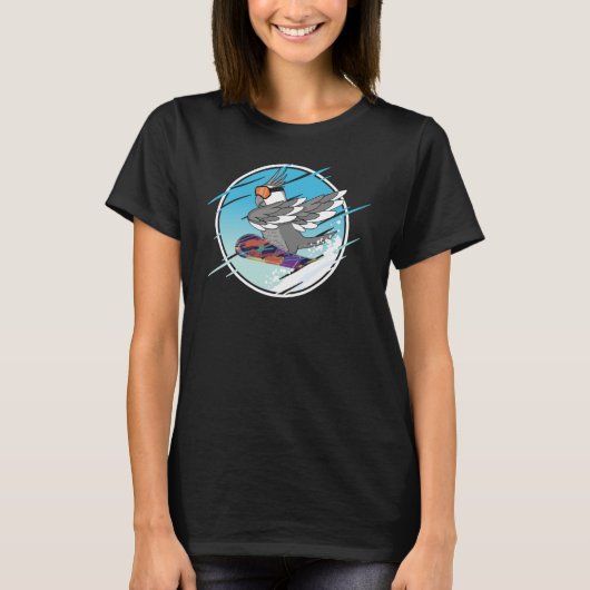 ダビング雪だるまオウムI白い顔グレーコックアット Tシャツ (正面)