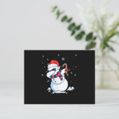 ダビング雪だるまサンタクリスマス.Png 案内ポストカード (スタンド正面)
