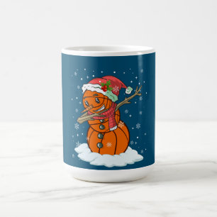 ダビング雪だるまバスケットボールティークリスマスサン コーヒーマグカップ