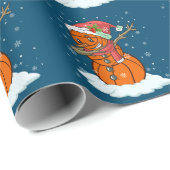 ダビング雪だるまバスケットボールティークリスマスサン ラッピングペーパー (ロールコーナー)