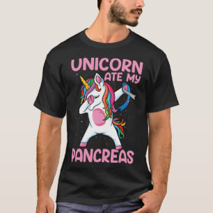 ダビング食べユニコーン私の膵臓の1型糖尿病Aw Tシャツ