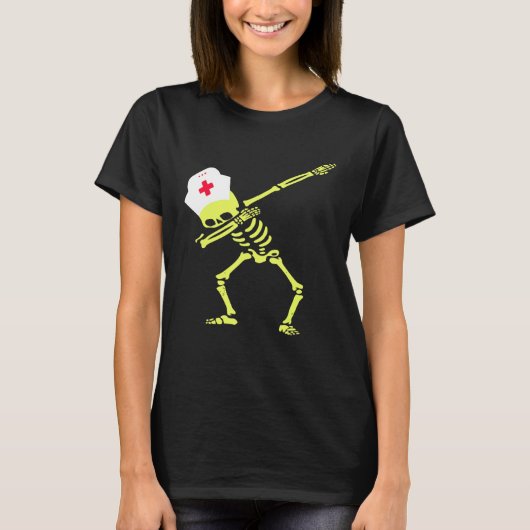 ダビング骨格放射性ナースハロウィンコスト Tシャツ (正面)
