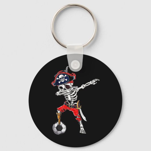 ダビング骨格海賊とサッカーLlハロウィンCo キーホルダー (正面)
