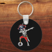 ダビング骨格海賊とサッカーLlハロウィンCo キーホルダー (正面)