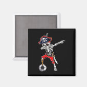 ダビング骨格海賊とサッカーLlハロウィンCo マグネット (正面/裏面)