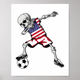 ダビング骸骨サッカー ハロウィン アメリカ合衆国 ポスター