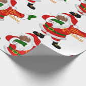 ダビング黒サンタクロース ラッピングペーパー (角)