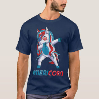 ダビング・アメリコーン・ユニコーン7月4日メリコーンマー Tシャツ
