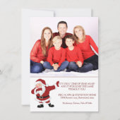 ダビング·サンタクロース·クおもしろいリスマス写真パーティー シーズンカード (正面)