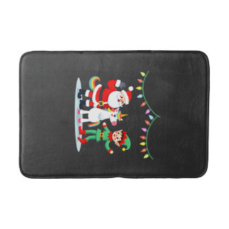 ダビング サンタ エルフ ユニコーン クリスマス キッズ ボーイズ メンズ バスマット