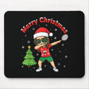 ダビング バドミントン 少女 サンタクロース クリスマス Xmas マウスパッド
