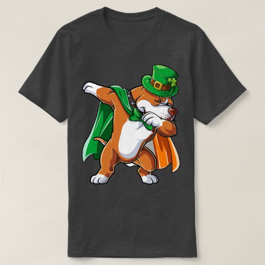 ダビング・ピトブル・アイルランド・レプラーアン・St patricks day・フォ Tシャツ (デザイン正面)