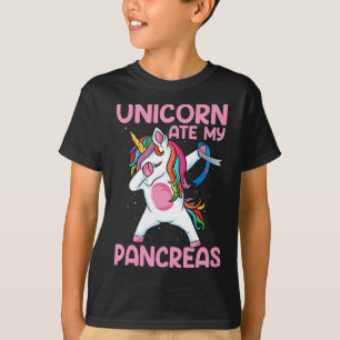 ダビング ユニコーンが私の膵臓を食べた 1型糖尿病 Awareness Tシャツ