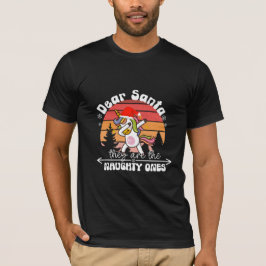 ダビング ユニコーン 笑えるクリスマス Tシャツ