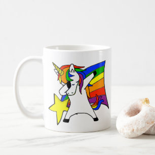 ダビング・レインボー・スター・ユニコーン コーヒーマグカップ