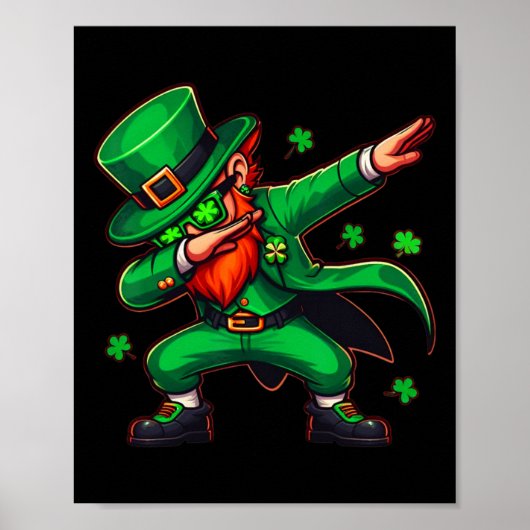 ダビング・レプレおもしろいシャン男少年St patricks ポスター (正面)