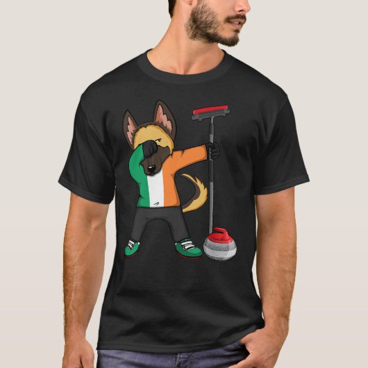 ダビングGerman Shepherd Ireland CurlingファンJerse Tシャツ (正面)