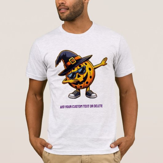 ダビングPickleballパンプキンハロウィンスポーツ Tシャツ (正面)