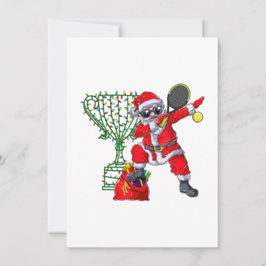 ダビングsanta tennisクリスマスクリスマスギフト男性 招待状 (正面)