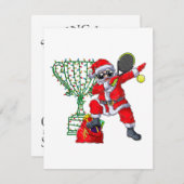 ダビングsanta tennisクリスマスクリスマスギフト男性 招待状 (正面/裏面)