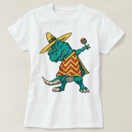 ダビングTレックス恐竜Cinco De Mayo Fiesta 2024 Tシャツ (デザイン正面)