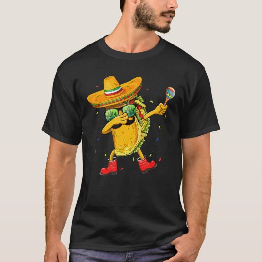 ダビングTaco Cinco De Mayo Kids Boys Mexican Food Tシャツ (正面)