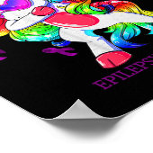 ダビングUnicornてんかん認識度リボンギフト ポスター (角)