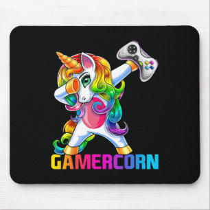 ダビングUnicornビデオゲームコントローラゲーマーガール マウスパッド