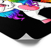 ダビングUnicorn学校卒業Dab女の子T ポスター (角)