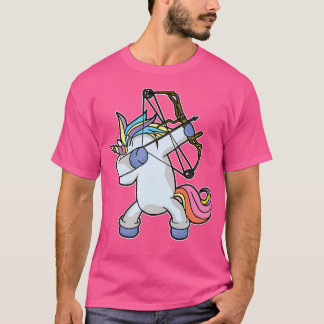 ダビングUnicorn射手アーチェリー弓矢 Tシャツ