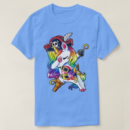 ダビングUnicorn海賊ジョリーロジャーコスチュームキッズギ Tシャツ (デザイン正面)