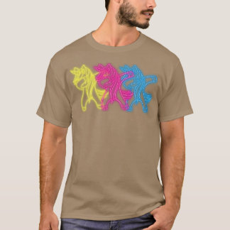 ダビングUnicorn 80sレトロネオンサイン女性ギフト Tシャツ