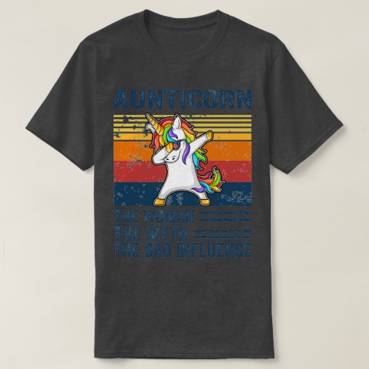 ダビングUnicorn Aunticornおもしろいプレゼント Tシャツ (デザイン正面)