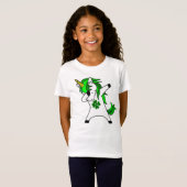 ダビングUnicorn St. Patrick's Day Green Shamrock Tシャツ (正面フル)