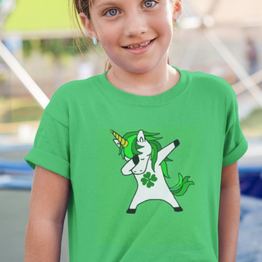 ダビングUnicorn St. Patrick's Day Green Shamrock Tシャツ