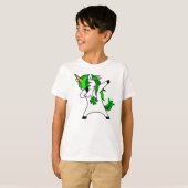 ダビングUnicorn St. Patrick's Day Green Shamrock Tシャツ (正面フル)