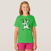 ダビングUnicorn St. Patrick's Day Green Shamrock Tシャツ (正面フル)