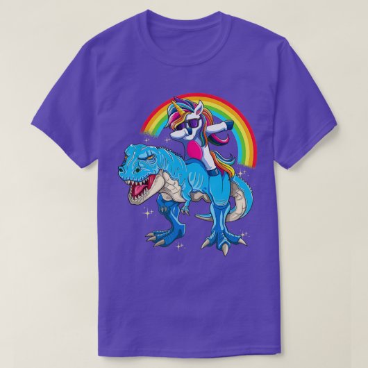 ダビングUnicorn Tレックス恐竜ボーイズ女の子R Tシャツ (デザイン正面)