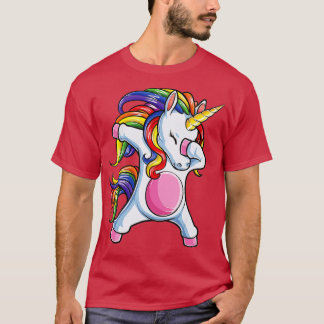 ダビングUnicorn T Girls Kids Women Rainbow Unicor Tシャツ