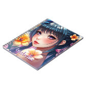 ダフかわいらしィルのアニメ女子パーソナライズされた ノートブック (左側)