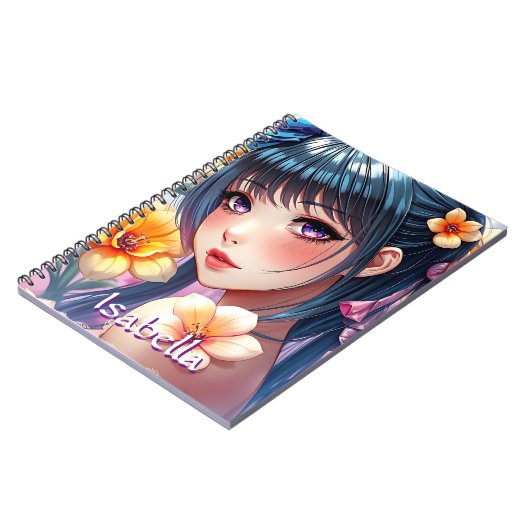 ダフかわいらしィルのアニメ女子パーソナライズされた ノートブック (左側)