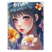 ダフかわいらしィルのアニメ女子パーソナライズされた ノートブック (正面)