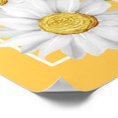 ダフかわいらしオディルイエロー&ホワイトデイジー結婚ズ ポスター (角)