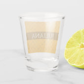 ダフかわいらしオディル金ゴールドクローバーパーソナライズされた ショットグラス (裏面)