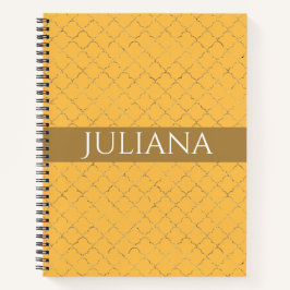 ダフかわいらしオディル金ゴールドクローバーパーソナライズされた ノートブック