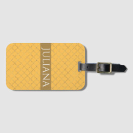 ダフかわいらしオディル金ゴールドクローバーパーソナライズされた ラゲッジタグ