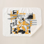 ダフィーDUCK™ & BUGSバニー™グリッチ シェルパブランケット (正面(横))