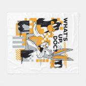 ダフィーDUCK™ & BUGSバニー™グリッチ フリースブランケット (正面(横))