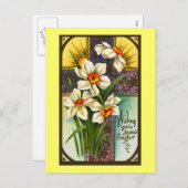 ダフォジルとクロスヴィンテージイースター シーズンポストカード (正面/裏面)