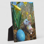 ダフォジルとブルーイースター卵 フォトプラーク (側面)